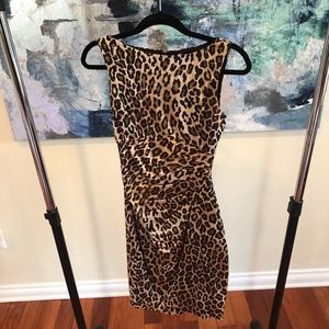 Leopard Midi Evening Dress